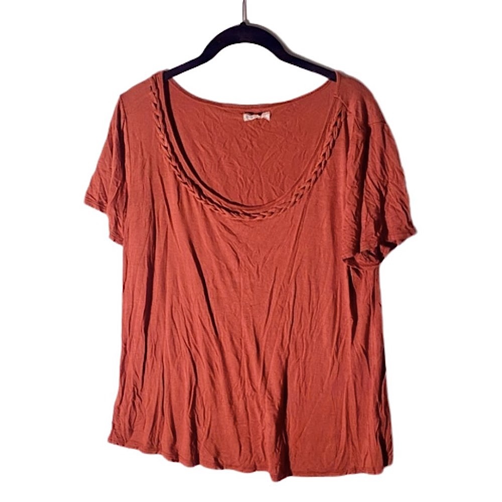 Maurices Braided Scoop Neckline Oversized Tee